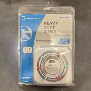 Intermatic Model TN311C Heavy Duty 24-Hour Multi-purpose Timer 3 On/Off Settings